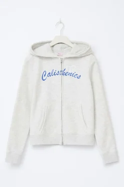 Discount Gina Tricot 14+ 2 way zip hoodie Grijsv