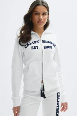 Discount Gina Tricot 14+ 2 way zip hoodie Wit