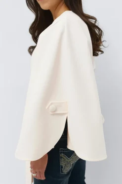 Outlet Gina Tricot 14+ belted cape Wit