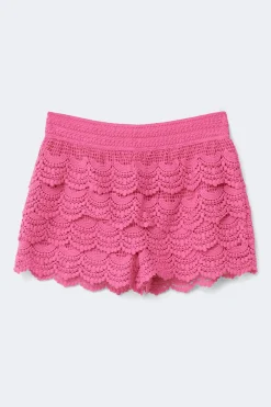 Clearance Gina Tricot 14+ crochet shorts Roze