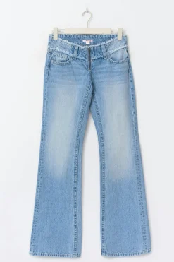 Online Gina Tricot 14+ cut off loose jeans Blauw