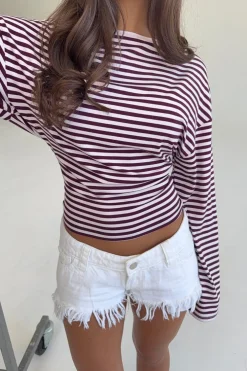 New Gina Tricot 14+ fitted long sleeve top Roze