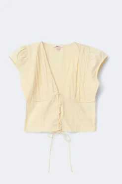 Best Gina Tricot 14+ fitted short sleeve top Geel