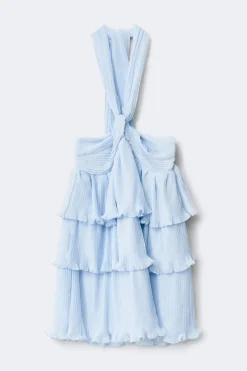 Best Gina Tricot 14+ halterneck frill dress Blauw