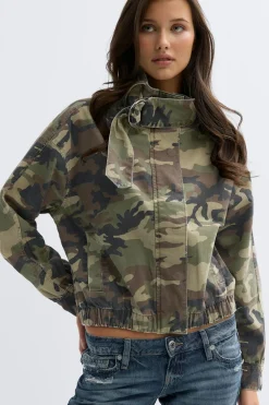 Sale Gina Tricot 14+ high neck jacket Groen