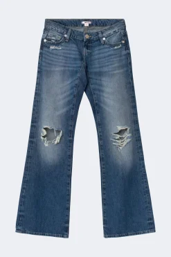 Gina Tricot 14+ hip hug loose jeans Blauw