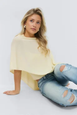 Clearance Gina Tricot 14+ knitted poncho Geel