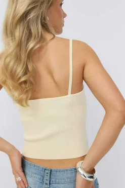 Discount Gina Tricot 14+ knitted singlet Geel