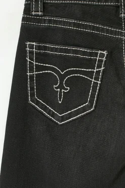 Gina Tricot 14+ low rise flare jeans Zwart