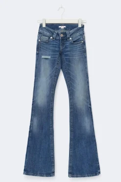 Gina Tricot 14+ low rise flare jeans tall Blauw
