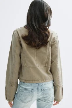 Best Gina Tricot 14+ napoleon denim jacket Groen