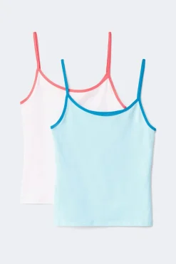 Sale Gina Tricot 2 pack y basic singlet Roze