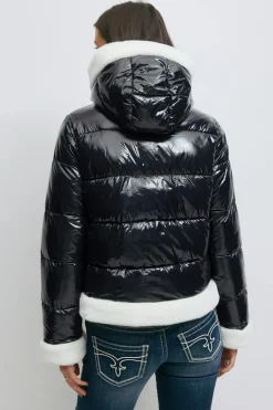 Online Gina Tricot 14+ padded fur jacket Blauw