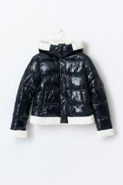 Online Gina Tricot 14+ padded fur jacket Blauw