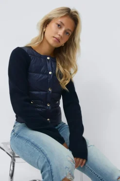 Discount Gina Tricot 14+ padded rib jacket Blauw