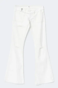 Hot Gina Tricot 14+ pleated flare jeans tall Wit