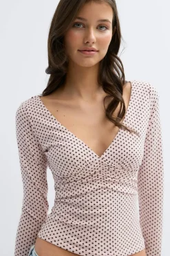 Best Gina Tricot 14+ ruched top Roze