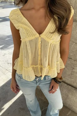 Gina Tricot 14+ sol blouse Geel
