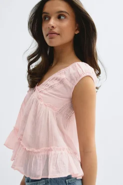 Online Gina Tricot 14+ sol blouse Roze