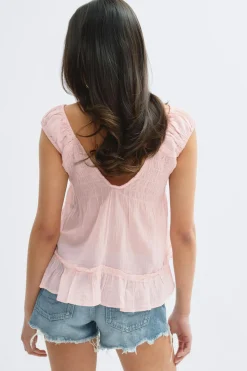 Online Gina Tricot 14+ sol blouse Roze