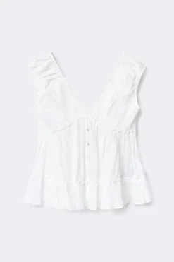 Outlet Gina Tricot 14+ sol blouse Wit