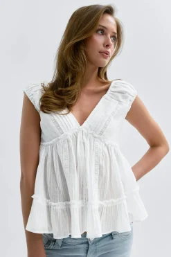 Outlet Gina Tricot 14+ sol blouse Wit