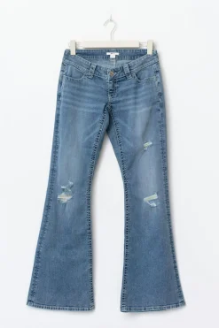 Clearance Gina Tricot 14+ sparkle flare jeans curve Blauw