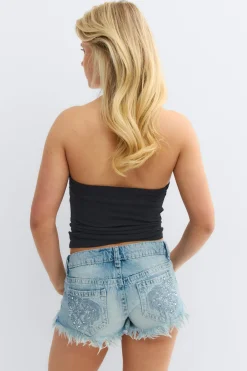 Best Gina Tricot 14+ tanlines bandeau top Zwart