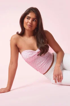 Gina Tricot 14+ tanlines bandeau top Roze