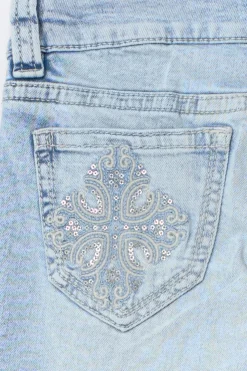 New Gina Tricot 14+ the cross low flare jeans Blauw