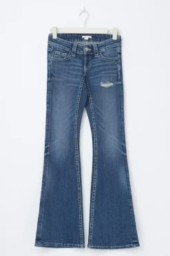 Clearance Gina Tricot 14+ the cross low flare jeans Blauw