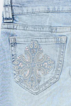Best Gina Tricot 14+ the cross low jeans curve Blauw