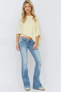Gina Tricot 14+ too messy flare jeans Blauw