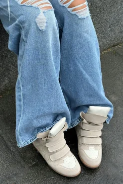 Clearance Gina Tricot 14+ wedge sneakers Beige