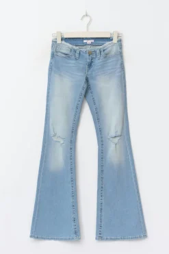 Hot Gina Tricot 14+ xtra low cutoff jeans tall Blauw