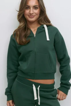 New Gina Tricot 14+ zip hoodie Groen