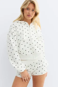 New Gina Tricot 14+ zip hoodie Wit