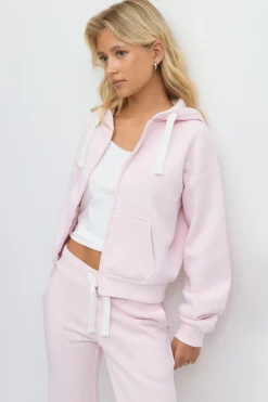 Outlet Gina Tricot 14+ zip hoodie Roze