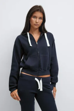 Gina Tricot 14+ zip hoodie Blauw