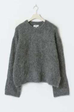 Discount Gina Tricot Alpaca blend knitted sweater Grijsv