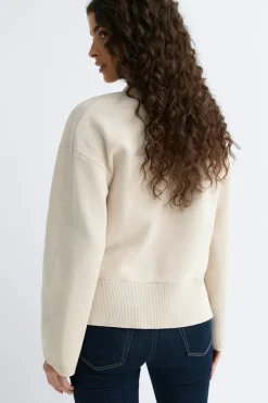 Clearance Gina Tricot Asymmetric knitted cardigan Beige