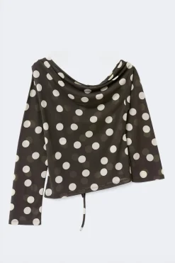 Clearance Gina Tricot Asymmetric top Bruin