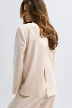 Gina Tricot Back high slit blazer Roze