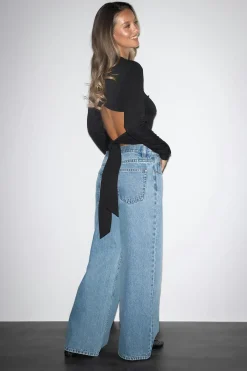 Sale Gina Tricot Baggy babe jeans Blauw