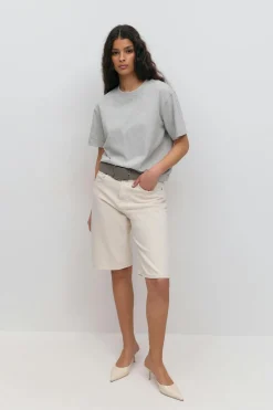 Online Gina Tricot Baggy denim shorts Beige
