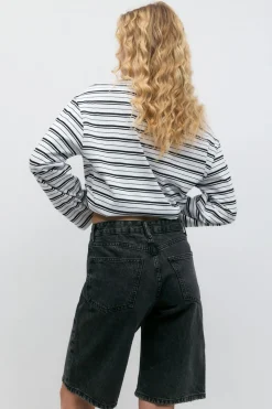Online Gina Tricot Baggy denim shorts Zwart