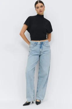 New Gina Tricot Baggy-crush jeans Blauw