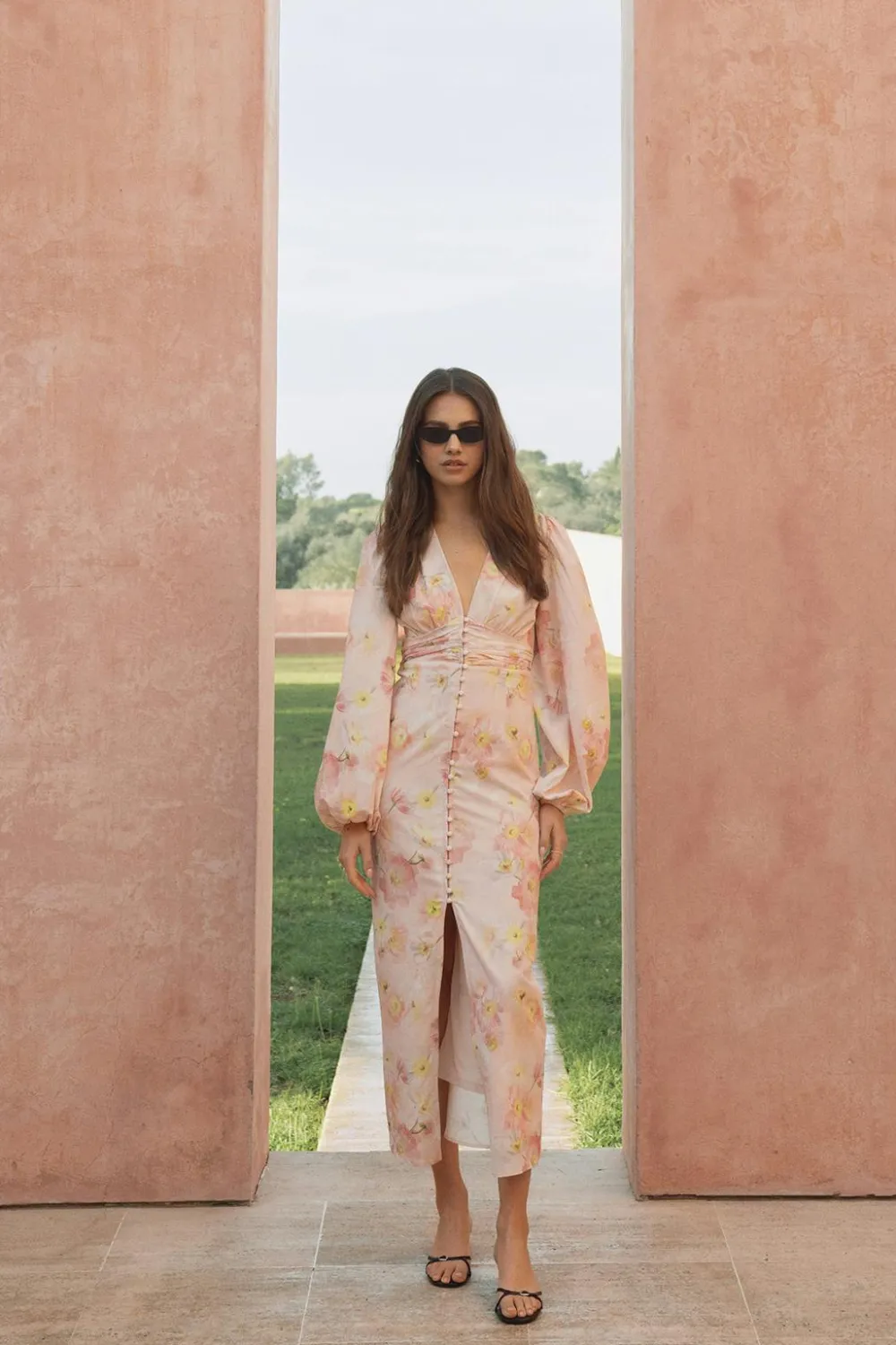 Sale Gina Tricot Balloon sleeve dress Roze