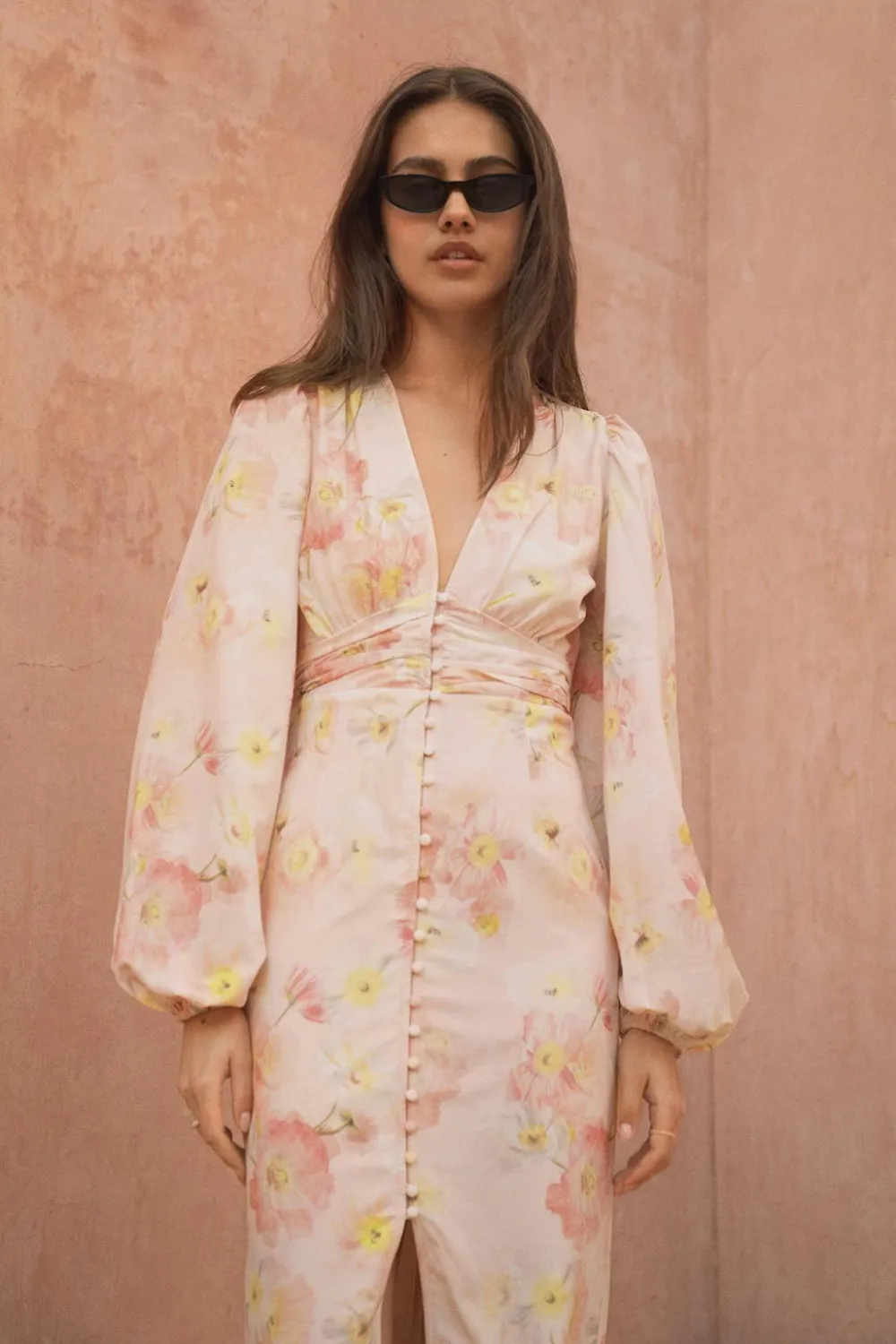 Sale Gina Tricot Balloon sleeve dress Roze