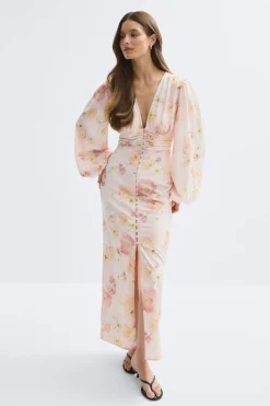 Sale Gina Tricot Balloon sleeve dress Roze